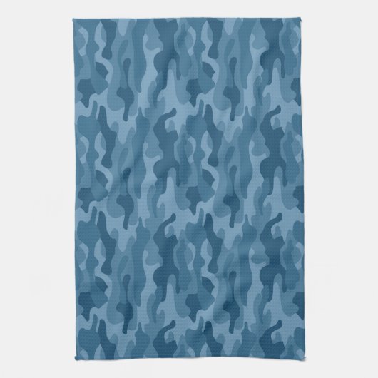 Steel Blue Monocolor Camouflage Geschirrtuch (Vertikal)