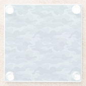 Steel Blue Monocolor Camouflage Glasuntersetzer (Rückseite)