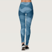Steel Blue Monocolor Camouflage Leggings (Rückseite)