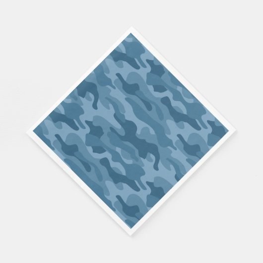 Steel Blue Monocolor Camouflage Serviette (Ecke)
