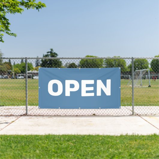 Steel Blue OPEN Banner (Insitu)