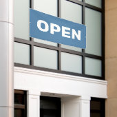 Steel Blue OPEN Banner (Äußeres Gebäude)