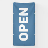 Steel Blue OPEN Banner (Vertikal)