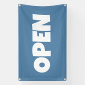 Steel Blue OPEN Banner (Vertikal)