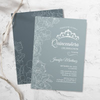 Steel Blue Quinceanera Party
