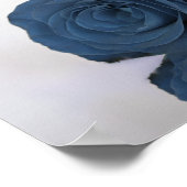 Steel Blue Rose Chic Unplugged Wedding Zeremonie Poster (Ecke)