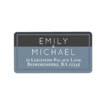 Steel Blue Rücksendeadressen-Aufklebers