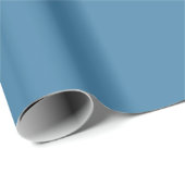 Steel Blue Solid Blank Color Geschenkpapier (Rolleneckpunkt)