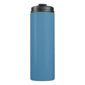 Steel Blue Solid Blank Color Thermosbecher (Vorderseite)
