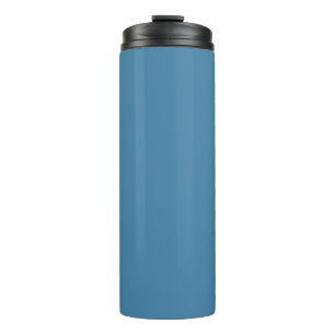 Steel Blue Solid Blank Color Thermosbecher