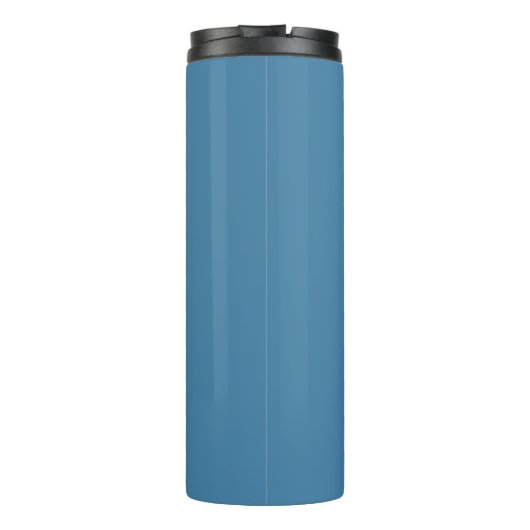 Steel Blue Solid Blank Color Thermosbecher (Rückseite)