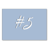 Steel Blue Table Placecards Tischnummer (Rückseite)