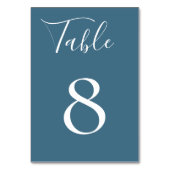 Steel Blue Tischnummer Card (Rückseite)