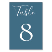 Steel Blue Tischnummer Card (Vorderseite)