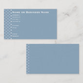 Steel Blue Winter Card Visitenkarte (Vorne/Hinten)