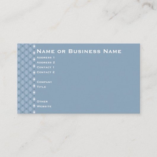 Steel Blue Winter Card Visitenkarte (Vorderseite)