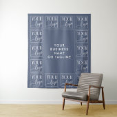 Steel Blue Your Logo & Text Background Wandteppich (Beispiel)