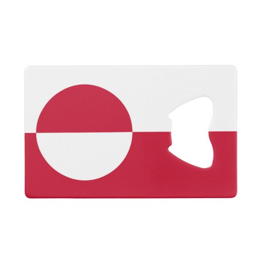 Steel Bottle Opener mit der Flagge Grönlands Geldbeutel Flaschenöffner (Vorderseite (Horizontal))