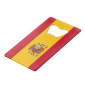 Steel Bottle Opener mit der Flagge Spaniens Geldbeutel Flaschenöffner (Vorderseite Schrägansicht)