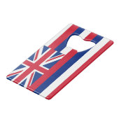 Steel Bottle Opener mit der Flagge von Hawaii, USA Geldbeutel Flaschenöffner (Vorderseite Schrägansicht)