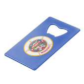 Steel Bottle Opener mit der Flagge von Minnesota U Geldbeutel Flaschenöffner (Vorderseite Schrägansicht)