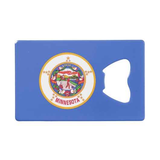 Steel Bottle Opener mit der Flagge von Minnesota U Geldbeutel Flaschenöffner (Vorderseite (Horizontal))