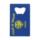 Steel Bottle Opener mit der Flagge von Oregon Staa Geldbeutel Flaschenöffner (Vorderseite)