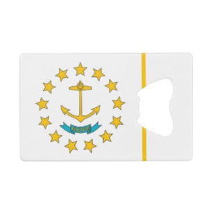 Steel Bottle Opener mit der Flagge von Rhode Islan Geldbeutel Flaschenöffner