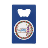 Steel Bottle Opener mit der Flagge von Virginia, U Geldbeutel Flaschenöffner (Vorderseite)