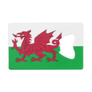 Steel Bottle Opener mit der Flagge von Wales, Vere Geldbeutel Flaschenöffner