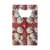 Steel Bottle Opener mit englischen Rose Geldbeutel Flaschenöffner (Rückseite)