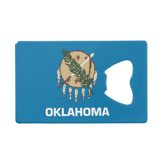 Steel Bottle Opener mit Fahne des Oklahoma Staat Geldbeutel Flaschenöffner (Vorderseite (Horizontal))