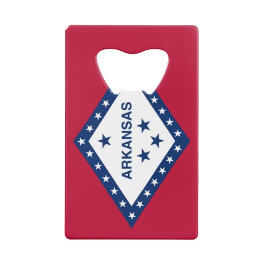 Steel Bottle Opener mit Fahne von Arkansas Geldbeutel Flaschenöffner (Vorderseite)