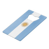 Steel Bottle Opener mit Flagge Argentiniens Geldbeutel Flaschenöffner (Vorderseite Schrägansicht)