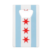 Steel Bottle Opener mit Flagge Chicago, USA Geldbeutel Flaschenöffner (Rückseite)