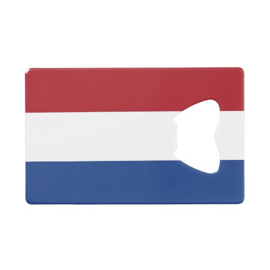 Steel Bottle Opener mit Flagge der Niederlande Geldbeutel Flaschenöffner (Vorderseite (Horizontal))