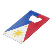 Steel Bottle Opener mit Flagge der Philippinen Geldbeutel Flaschenöffner (Vorderseite Schrägansicht)