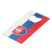 Steel Bottle Opener mit Flagge der Slowakei Geldbeutel Flaschenöffner (Rückseite Schrägansicht)