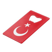 Steel Bottle Opener mit Flagge der Türkei Geldbeutel Flaschenöffner (Vorderseite Schrägansicht)