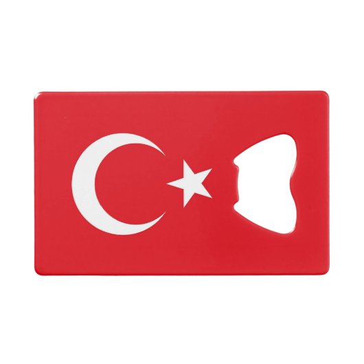Steel Bottle Opener mit Flagge der Türkei Geldbeutel Flaschenöffner (Vorderseite (Horizontal))