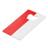 Steel Bottle Opener mit Flagge Indonesiens Geldbeutel Flaschenöffner (Vorderseite Schrägansicht)