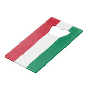 Steel Bottle Opener mit Flagge Ungarns Geldbeutel Flaschenöffner (Vorderseite Schrägansicht)