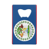 Steel Bottle Opener mit Flagge von Belize Geldbeutel Flaschenöffner (Vorderseite)