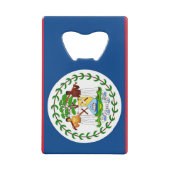 Steel Bottle Opener mit Flagge von Belize Geldbeutel Flaschenöffner (Rückseite)