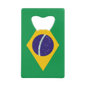 Steel Bottle Opener mit Flagge von Brasilien Geldbeutel Flaschenöffner (Rückseite)