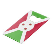 Steel Bottle Opener mit Flagge von Burundi Geldbeutel Flaschenöffner (Vorderseite Schrägansicht)