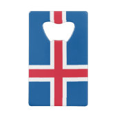 Steel Bottle Opener mit Flagge von Island Geldbeutel Flaschenöffner (Rückseite)