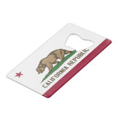 Steel Bottle Opener mit Flagge von Kalifornien Geldbeutel Flaschenöffner (Vorderseite Schrägansicht)