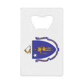 Steel Bottle Opener mit Flagge von Massachusetts U Geldbeutel Flaschenöffner (Vorderseite)