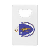 Steel Bottle Opener mit Flagge von Massachusetts U Geldbeutel Flaschenöffner (Rückseite)